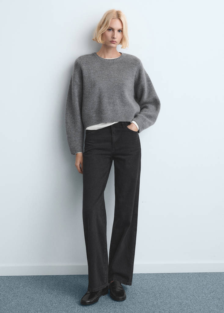 Jeans Rectos de Talle Alto con Bolsillos y Silueta Favorecedora