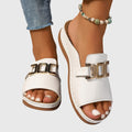Sandalias con Hebilla dorada Elegante