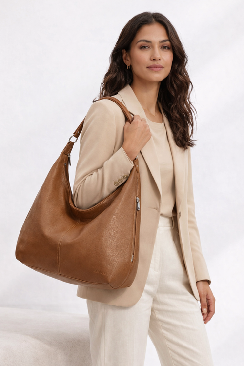 Bolso Hobo de Piel Funcional y Elegante para Todos los Días
