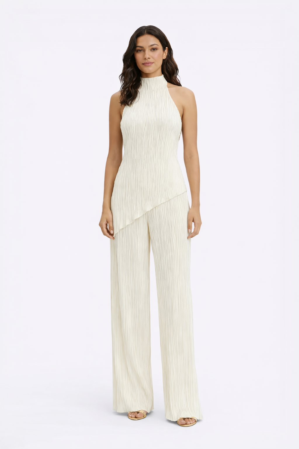 Conjunto Plisado Elegante  de Dos Piezas