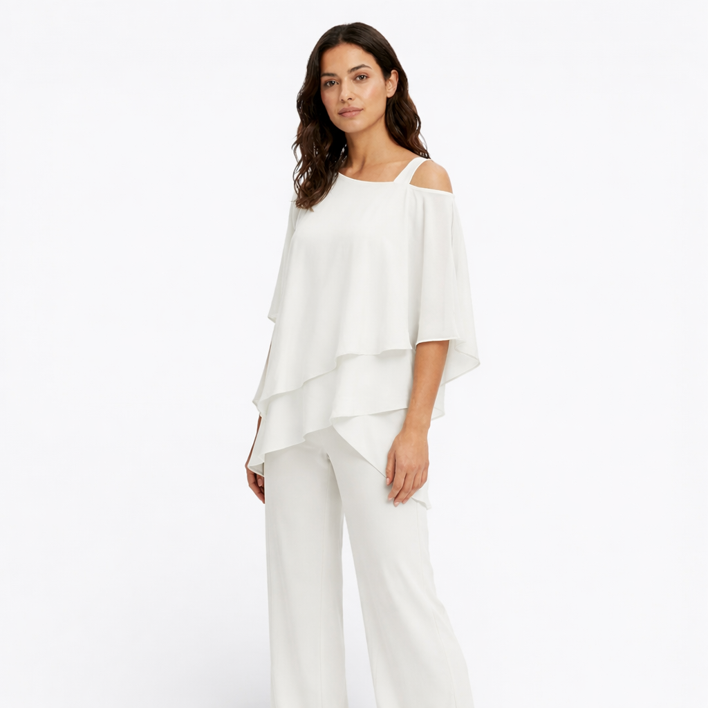 Conjunto Elegante Blusa Y Pantalón