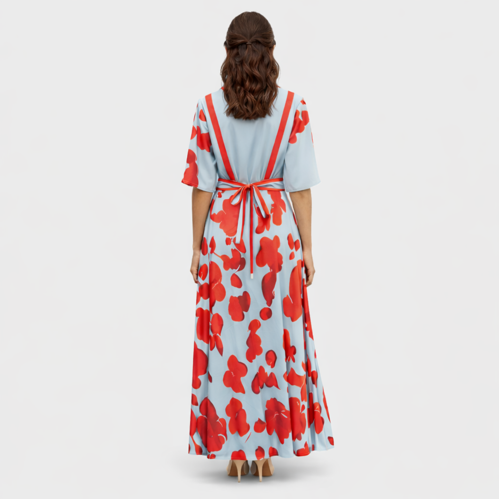 Vestido Elegante Manga Corta Mujer