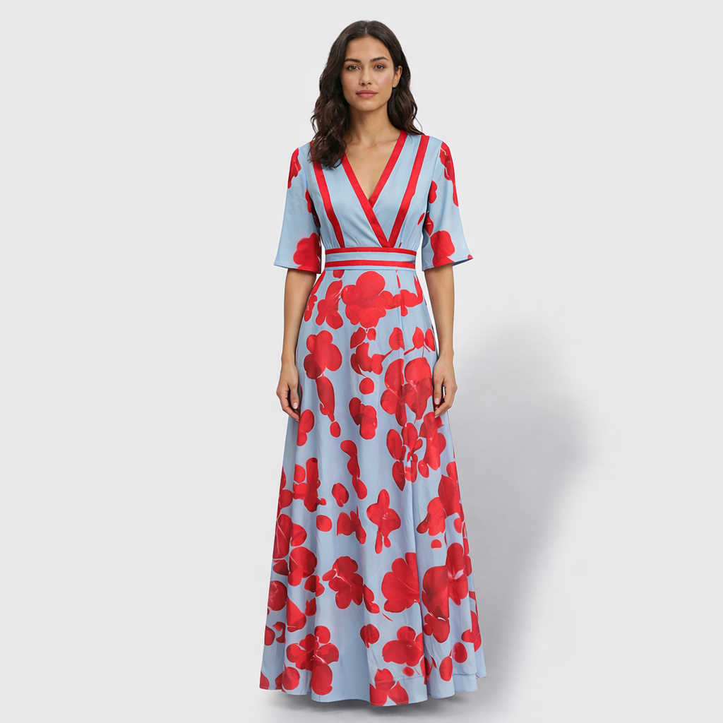 Vestido Elegante Manga Corta Mujer