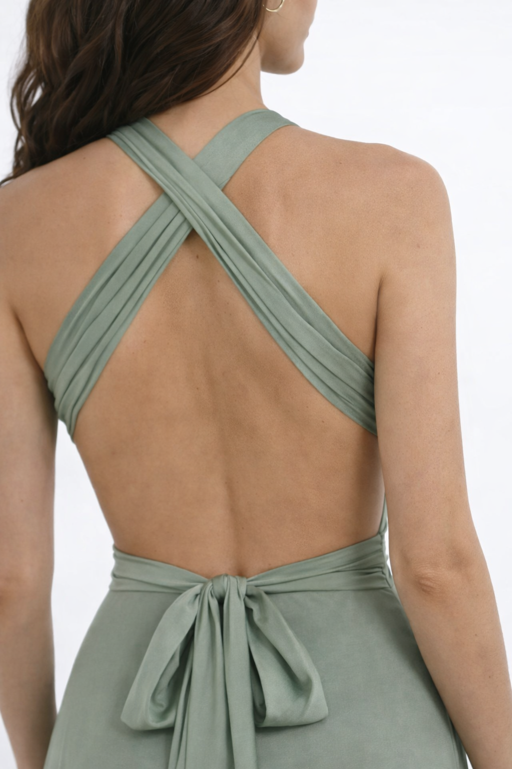 Vestido Largo Verde Convertible