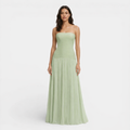 Vestido Largo Plisado Mujer