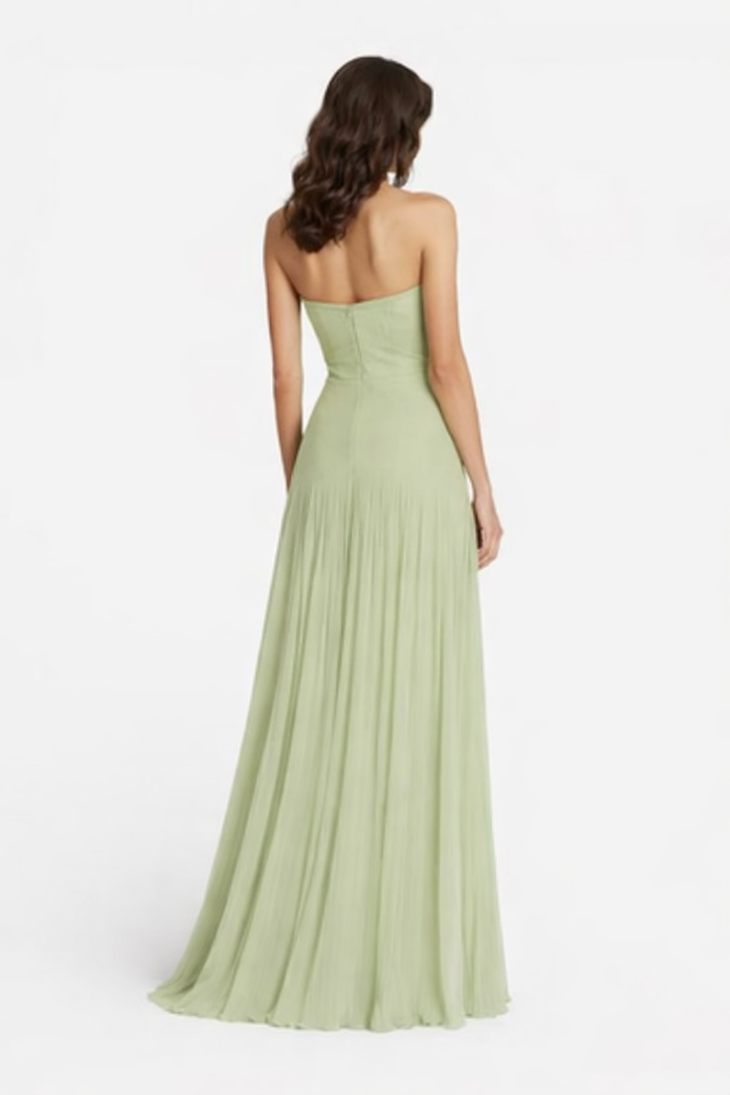 Vestido Largo Plisado Mujer
