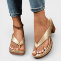Sandalias Tacón Bajo Mujer