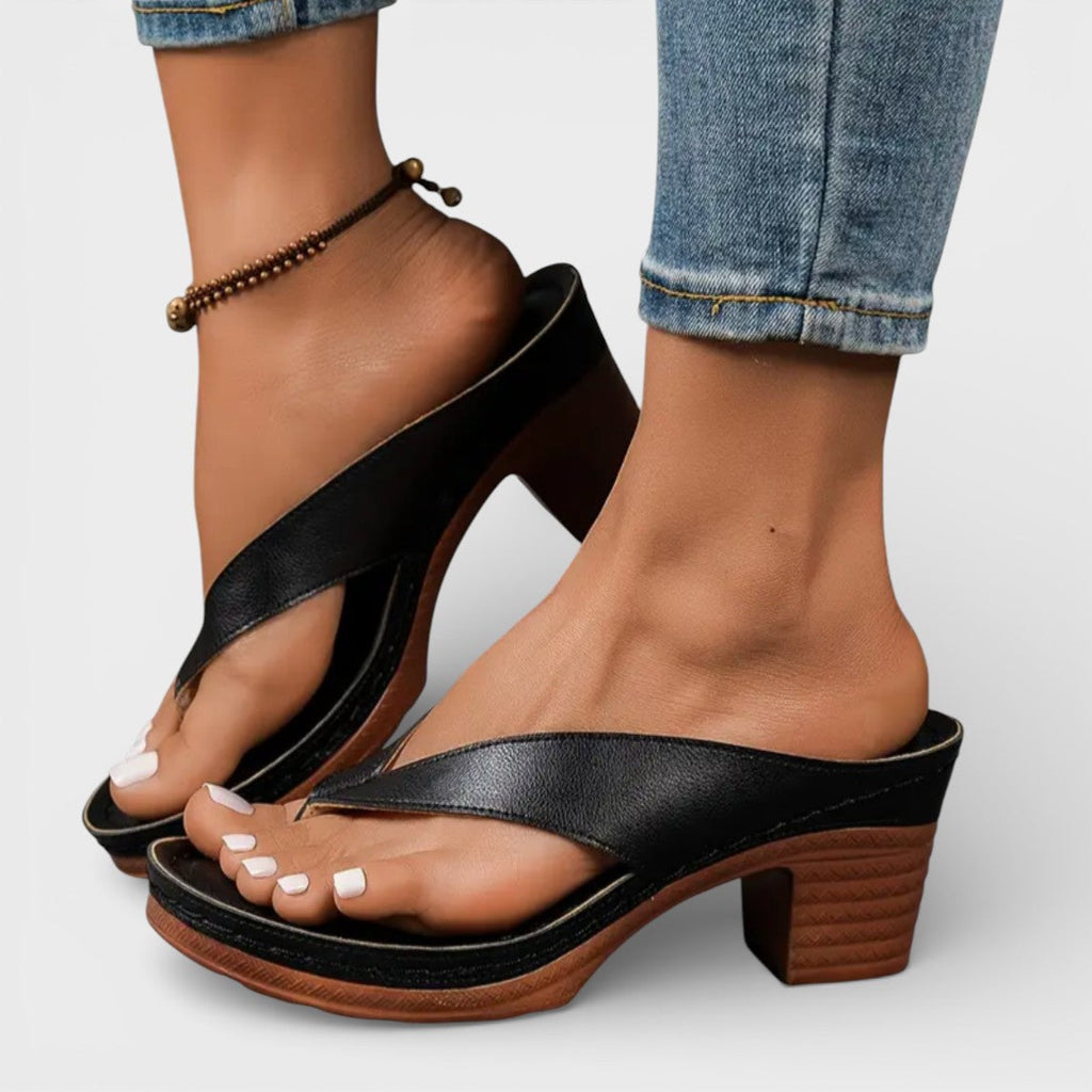 Sandalias Tacón Bajo Mujer