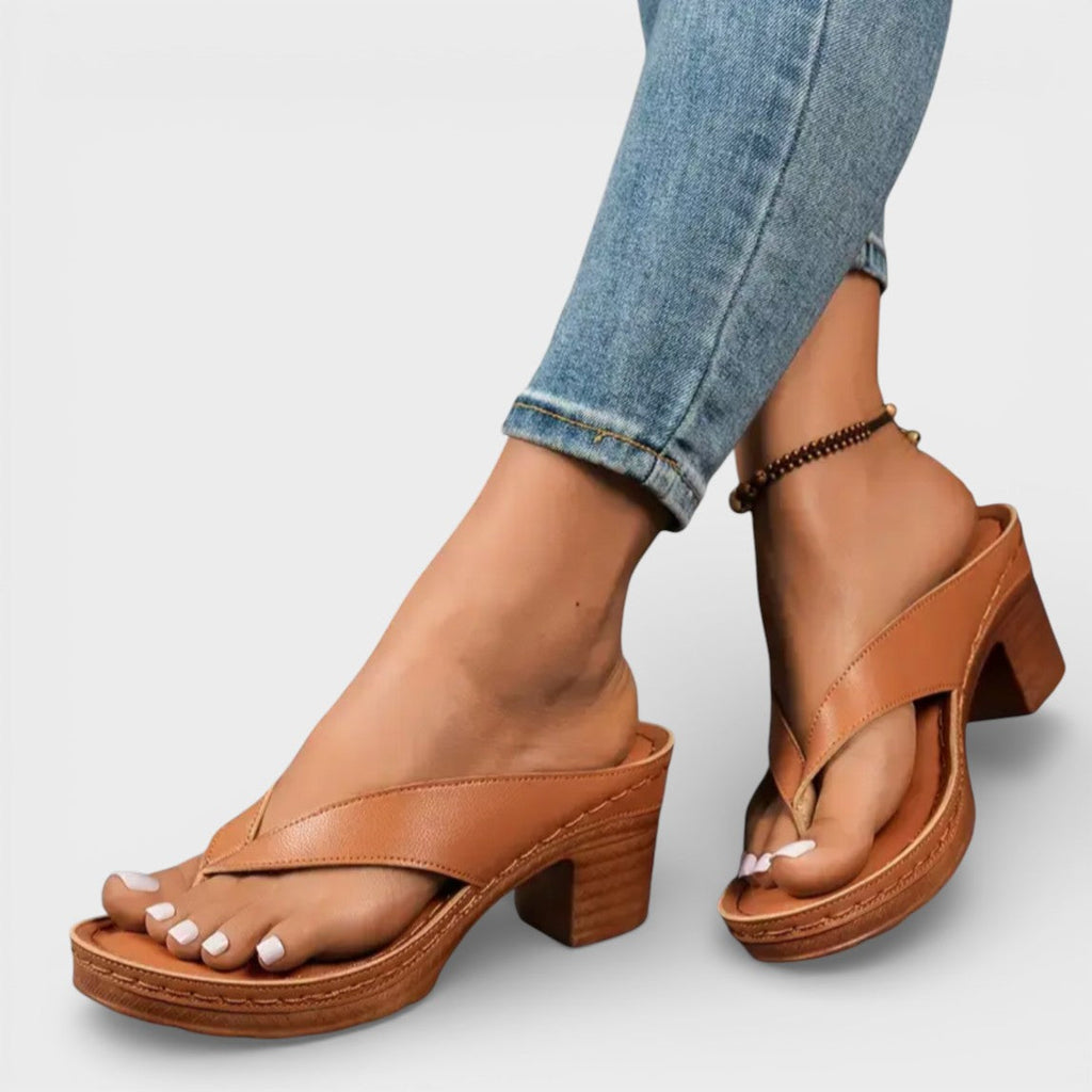 Sandalias Tacón Bajo Mujer