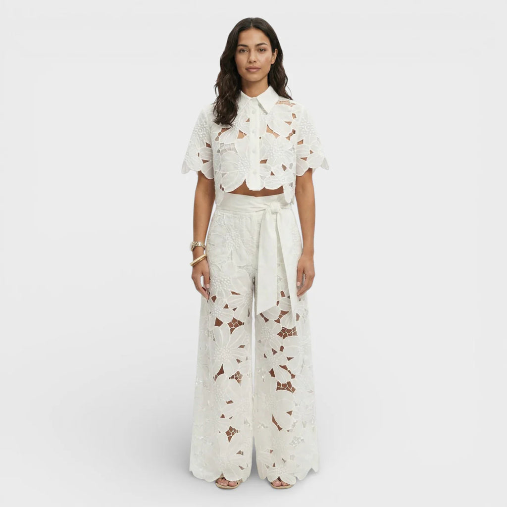 Conjunto Elegante Mujer Camisa Pantalón