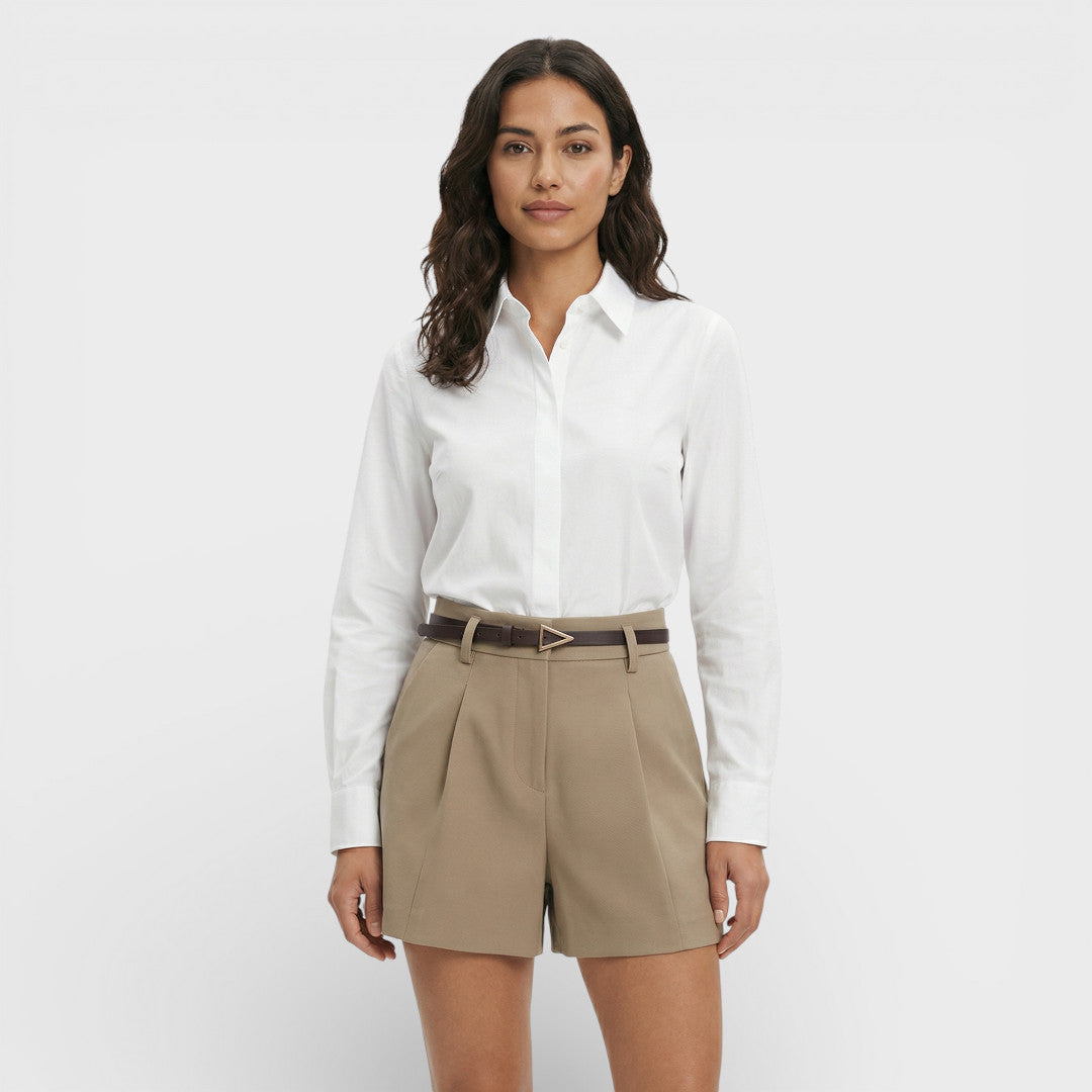 Shorts Mujer Tiro Alto Con Cinturón incluido