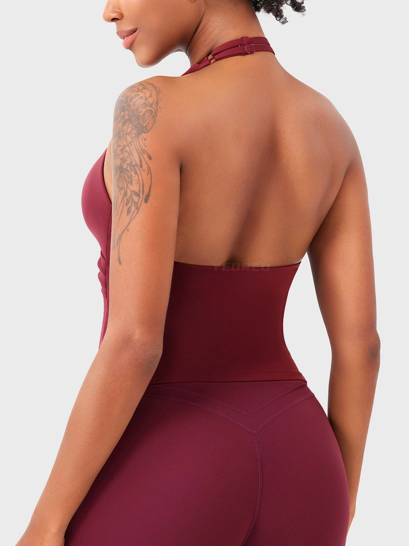 Top Deportivo Espalda Descubierta con Escote en V