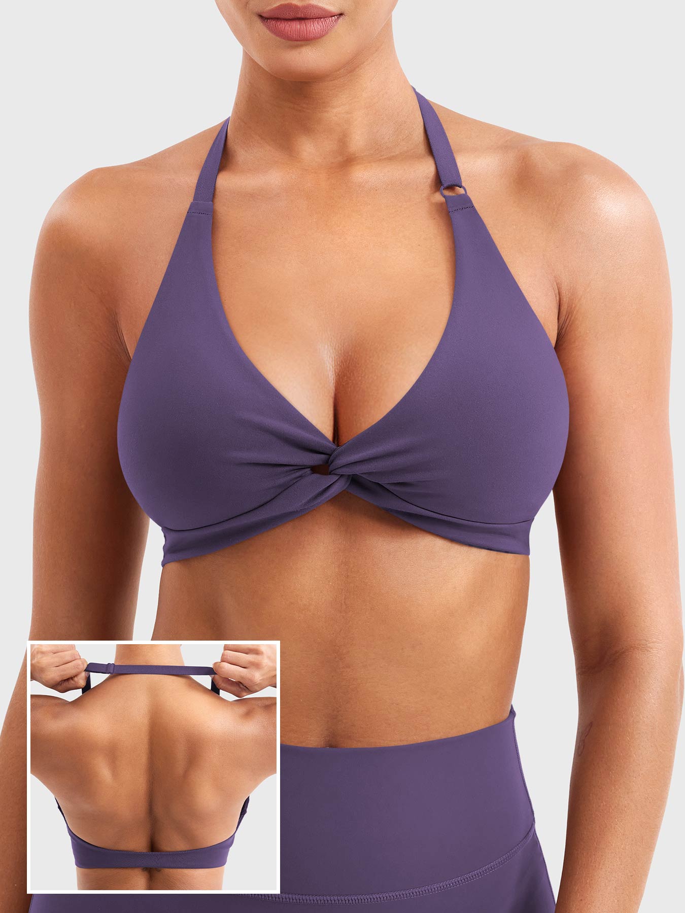 Top Deportivo Halter con Soporte y Espalda Ajustable