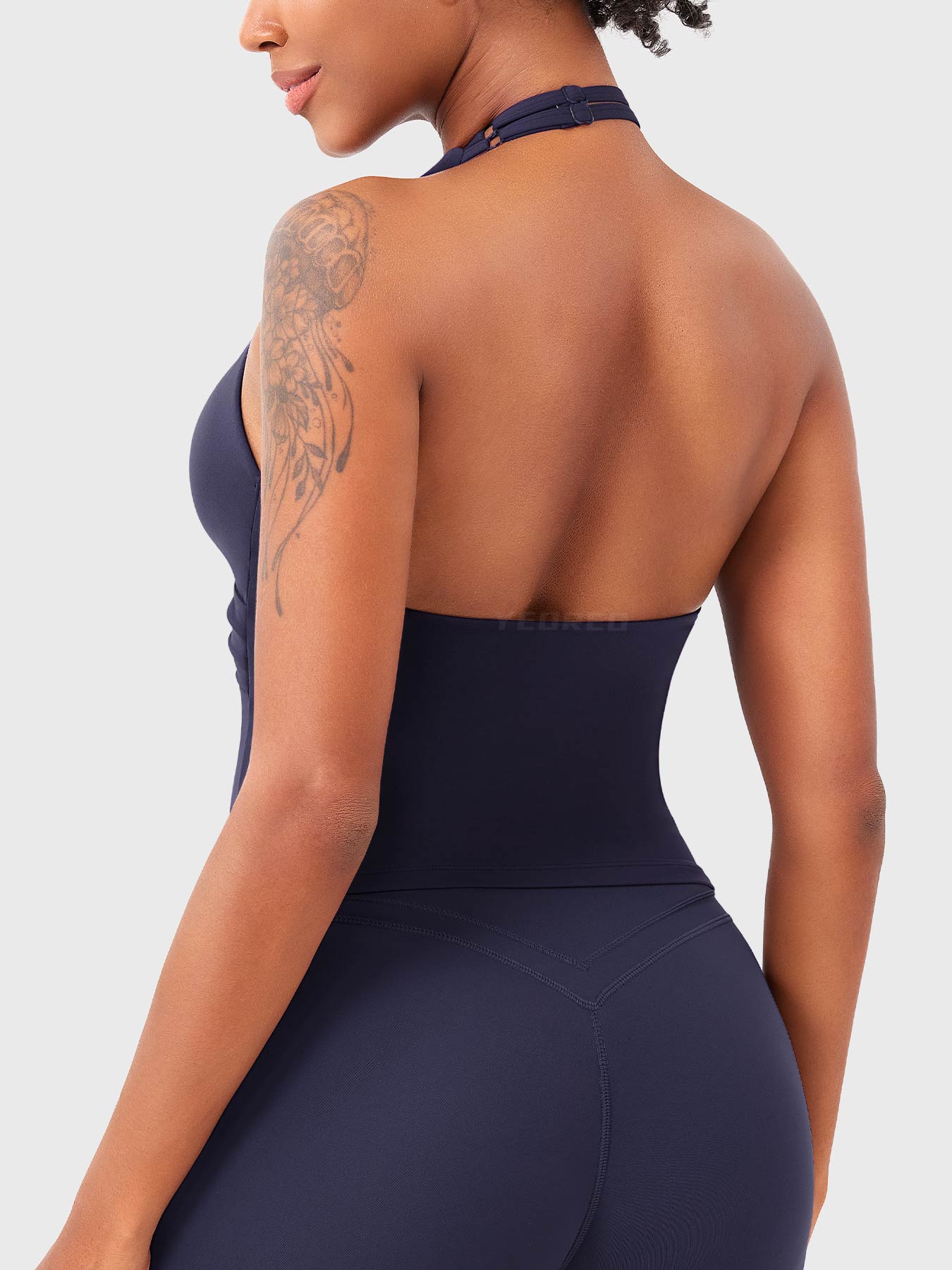 Top Deportivo Espalda Descubierta con Escote en V