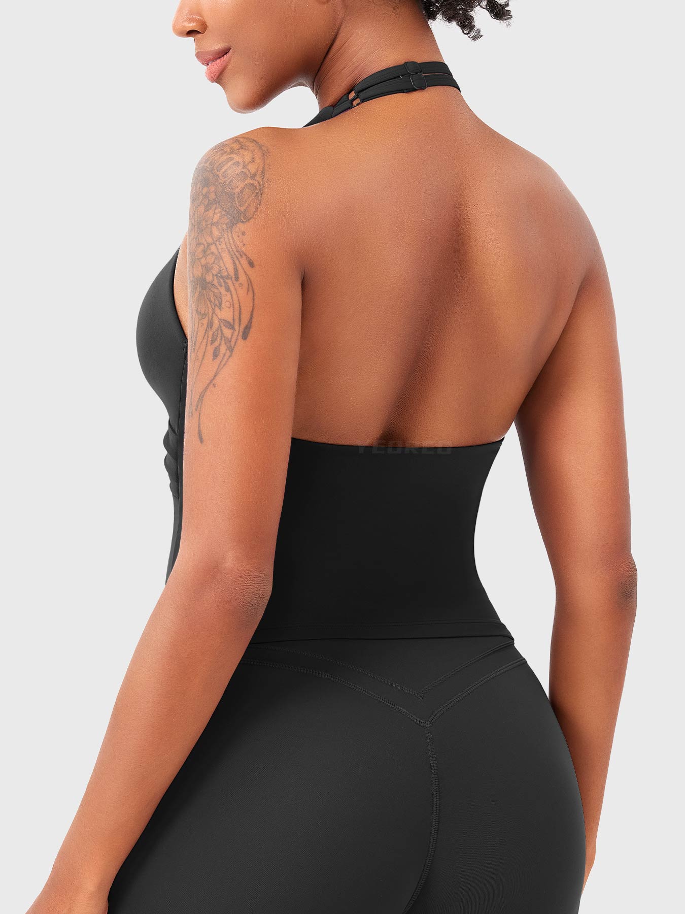 Top Deportivo Espalda Descubierta con Escote en V